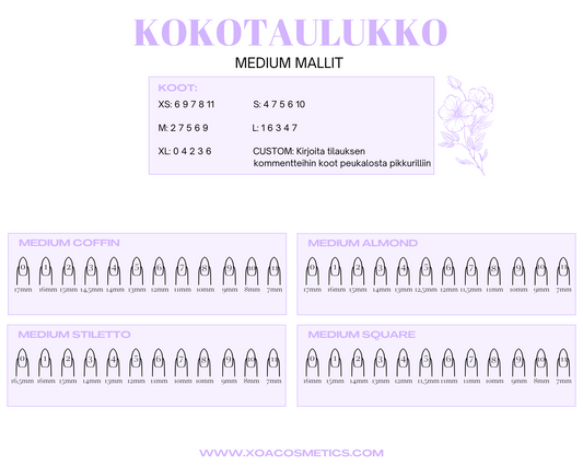 READY MADE Liila glitter kynnet